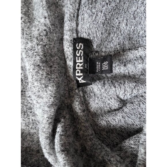 Express Womens Heather Gray Cowl Neck Sweater Top Size M - Picture 5 of 9